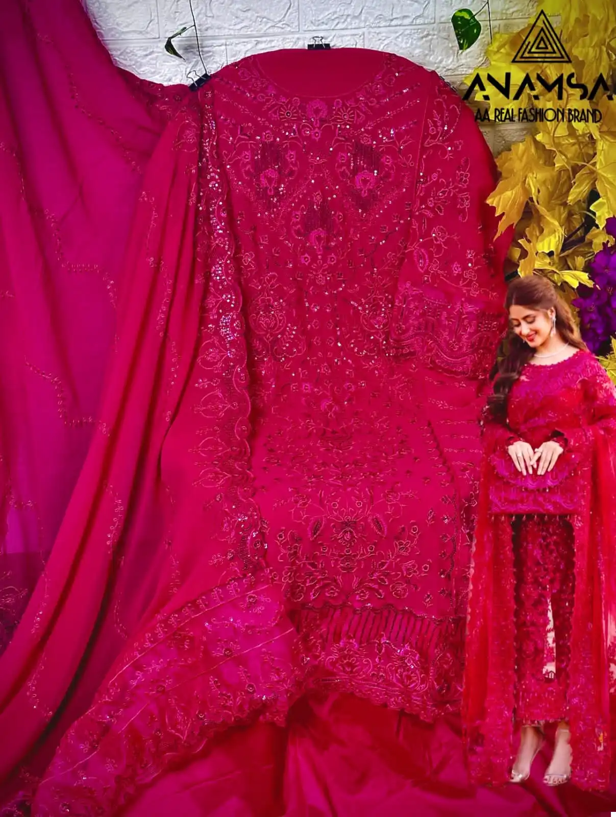 Anamsa 278 Heavy Pure Faux Georgette Wholesale Pakistani Salwar Suit - Image 2