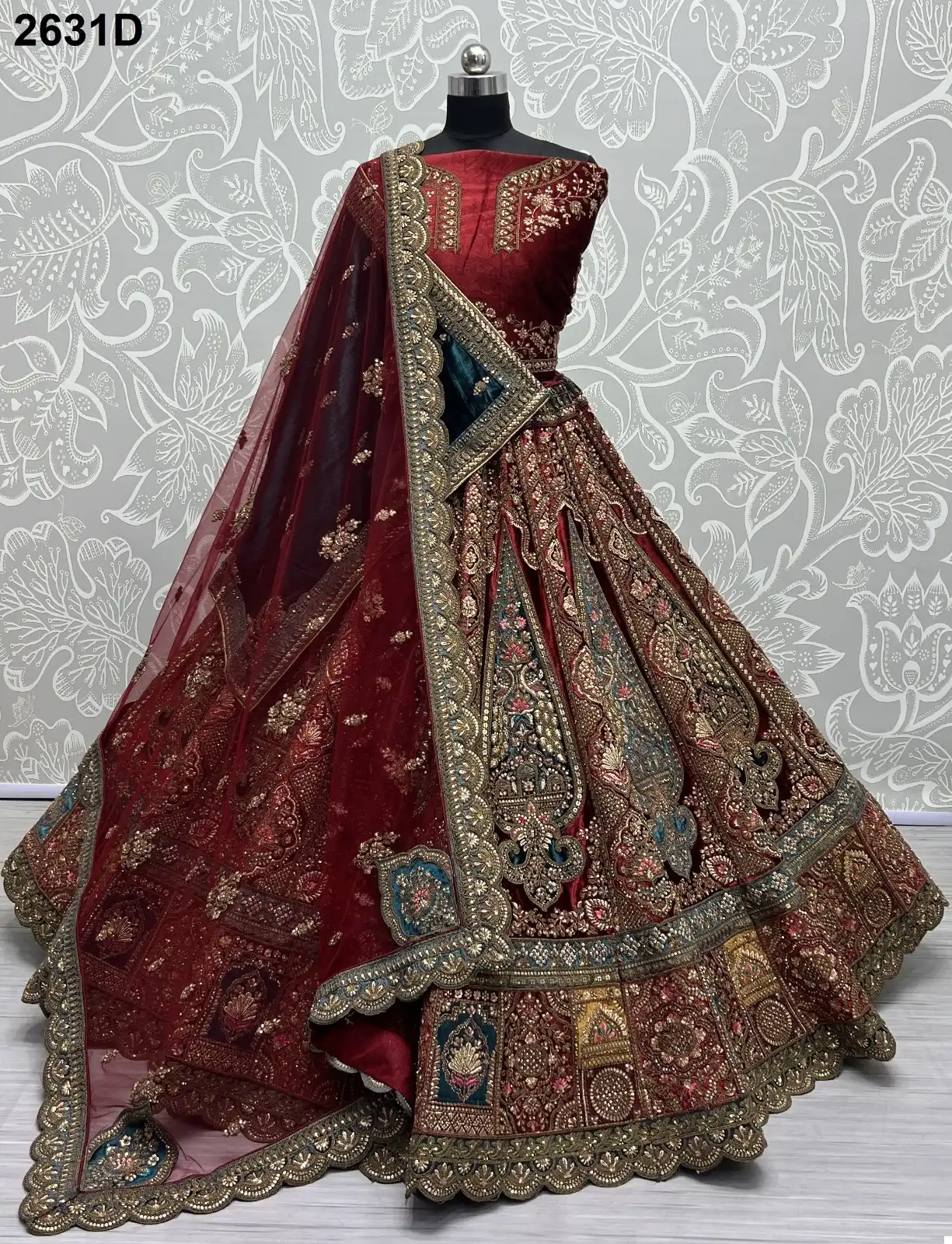 Anjani Art 2631A To 2631D Velvet Wholesale Lehenga Catalog - Image 2