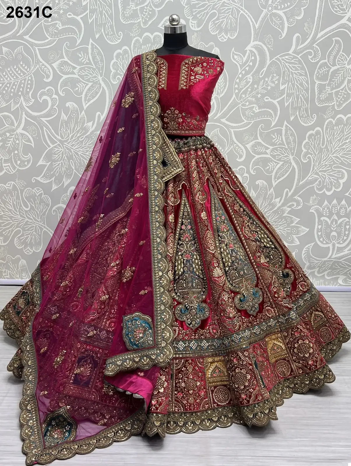 Anjani Art 2631A To 2631D Velvet Wholesale Lehenga Catalog - Image 15