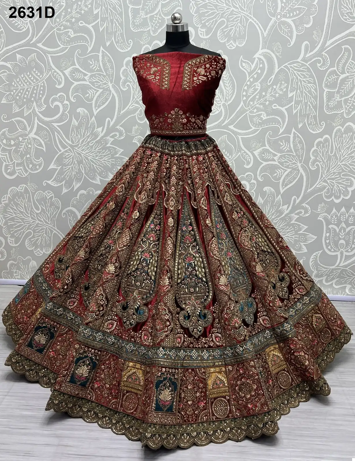 Anjani Art 2631A To 2631D Velvet Wholesale Lehenga Catalog - Image 19