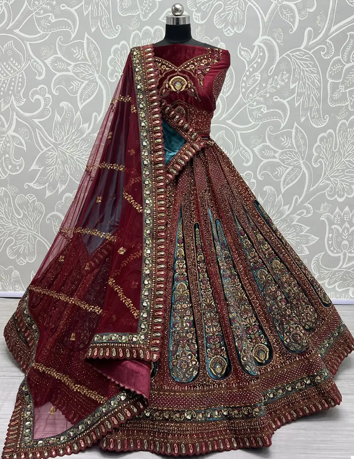 Anjani Art 2632 Velvet Wholesale Bridal Lehenga Catalog