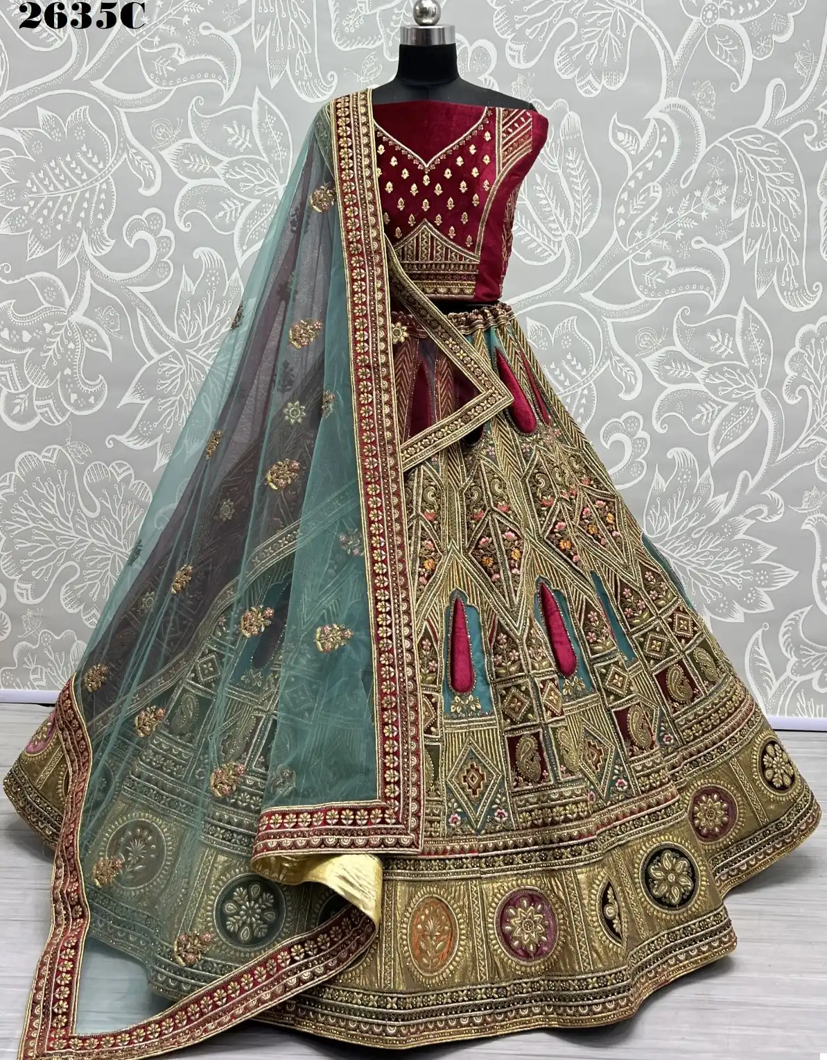 Anjani Art 2635 Heavy Net Wholesale Designer Lehenga Catalog