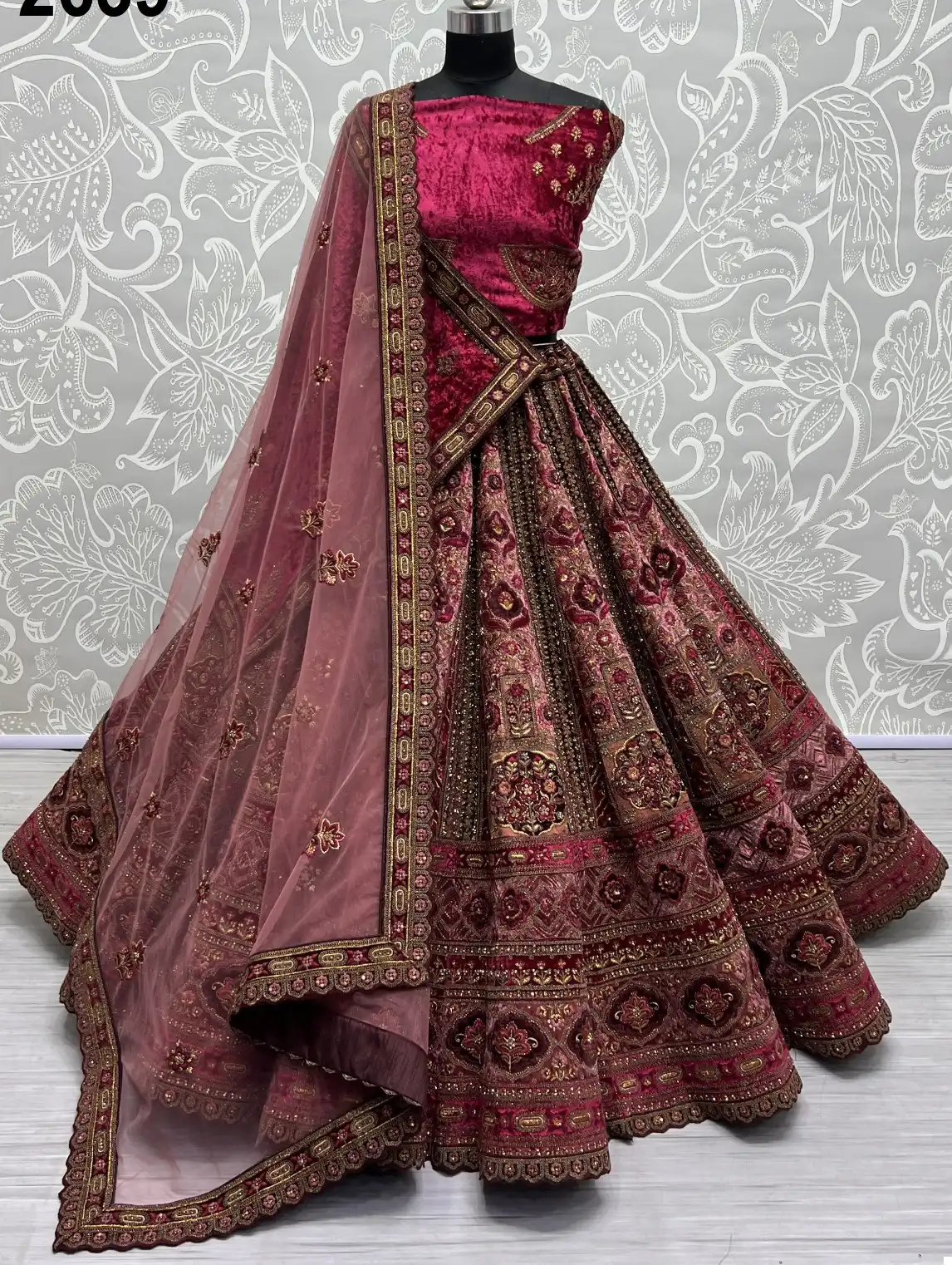 Anjani Art 2639 Velvet Wholesale Lehenga