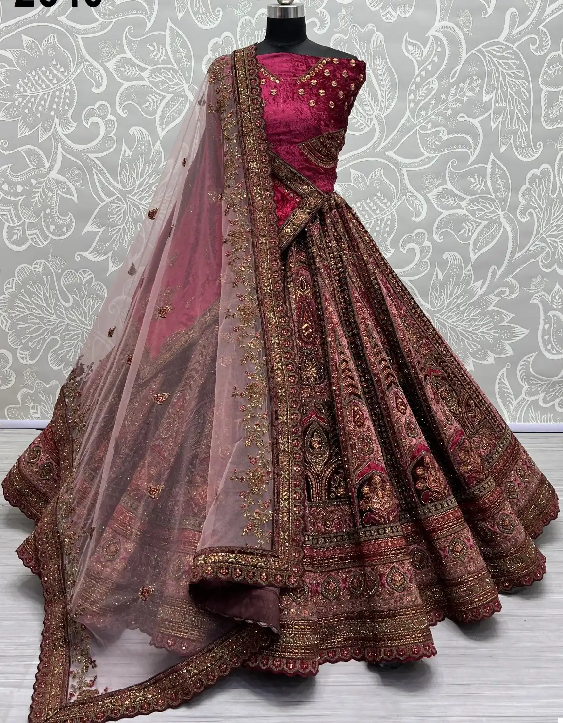 Anjani Art 2640 Velvet Wholesale Lehenga