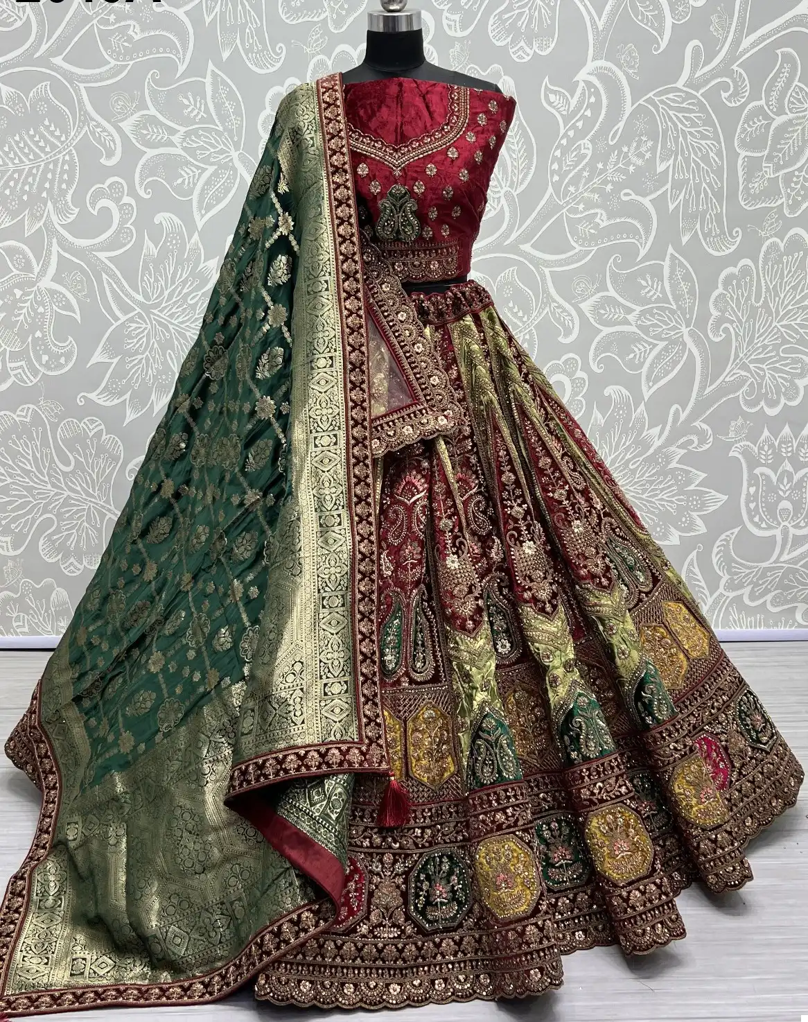 Anjani Art 2645A To 2645C Silk And Velvet Wholesale Lehenga Catalog