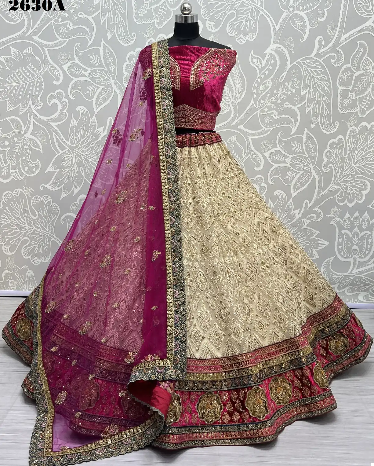 Anjani Art 2630 Net Wholesale Bridal Lehenga Catalog