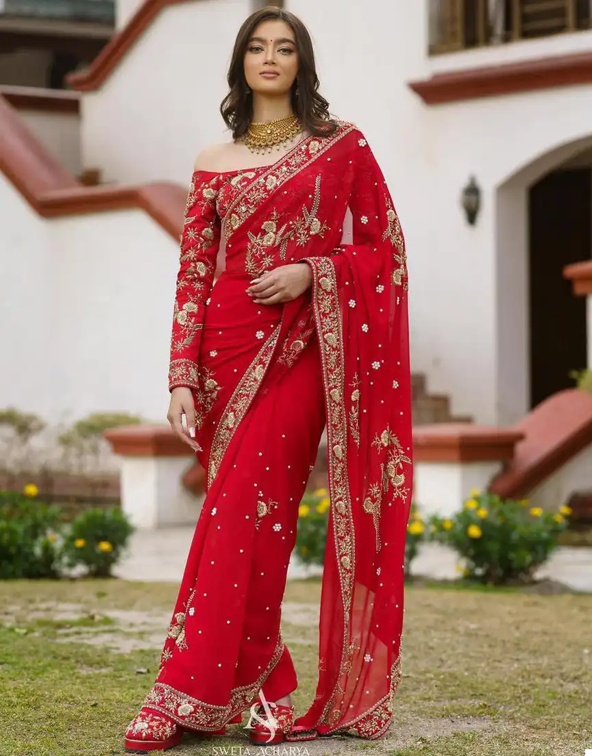 Vardan Ethnic BT-1188 Heavy Georgette Wholesale Designer Saree