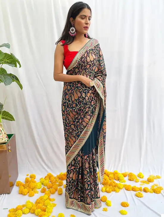 VE BT-3084 Georgette Wholesale Fancy Saree Catalog