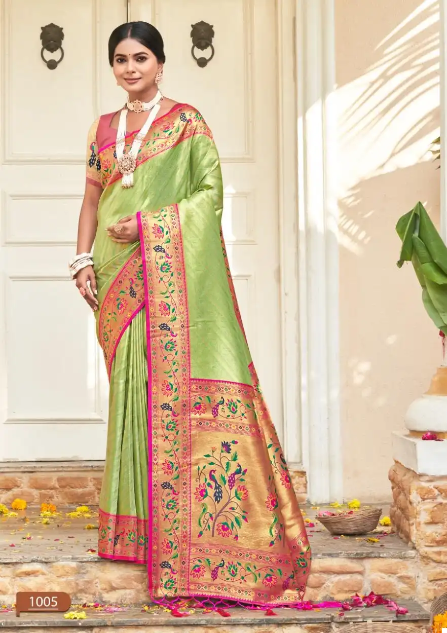 Bunawat Abhi Priya Silk Paithani Silk Wholesale Sarees Catalog - Image 5