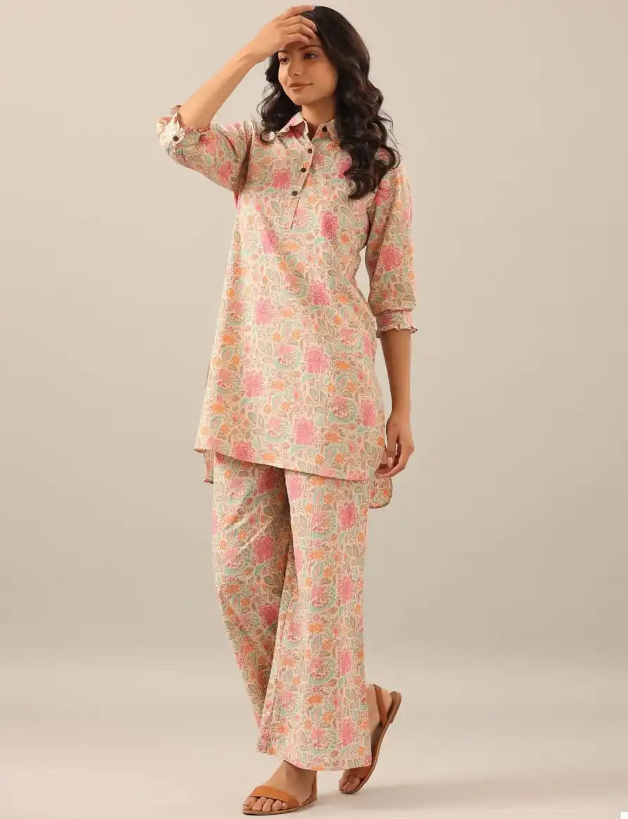 VE Dhunki Cotton Blend Wholesale Co-Ord Set