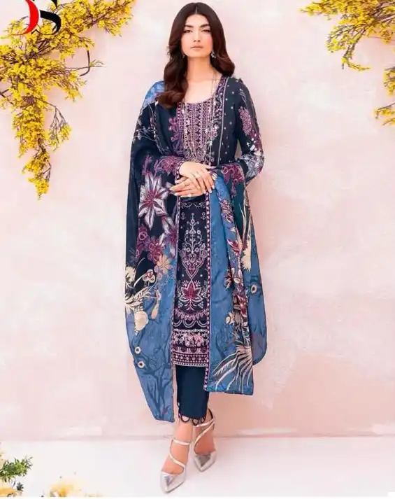 Deepsy Suits Cheveron Lawn 10 Pure Cotton Wholesale Pakistani Salwar Suit Catalog