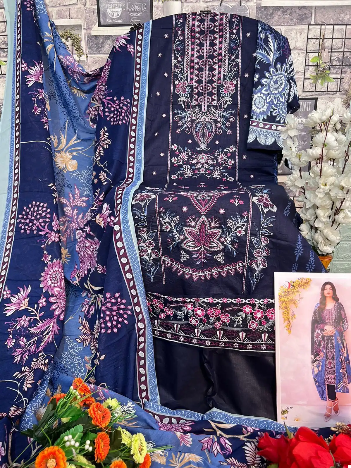 Deepsy Suits Cheveron Lawn 10 Pure Cotton Wholesale Pakistani Salwar Suit Catalog - Image 7