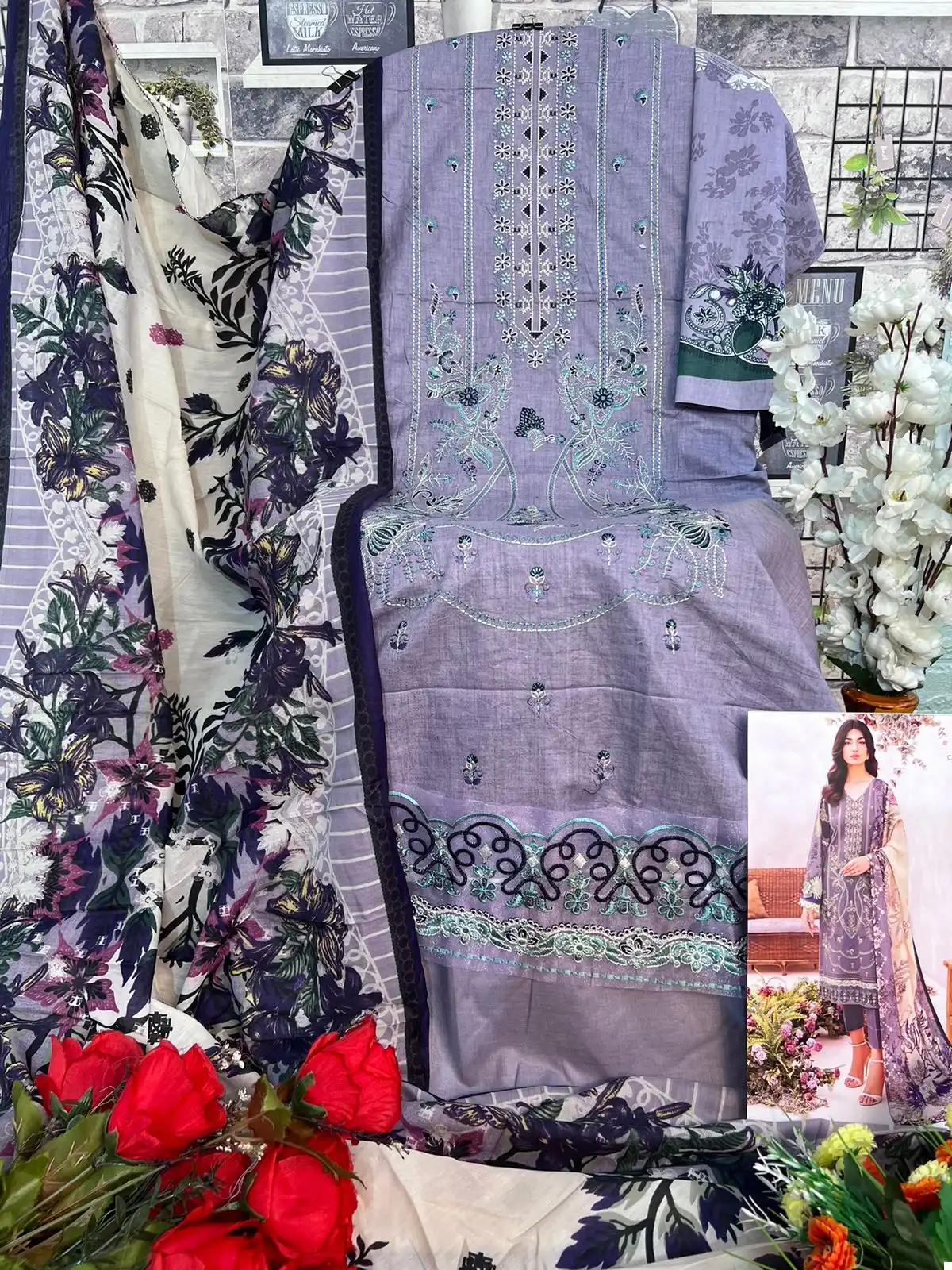 Deepsy Suits Cheveron Lawn 10 Pure Cotton Wholesale Pakistani Salwar Suit Catalog - Image 8