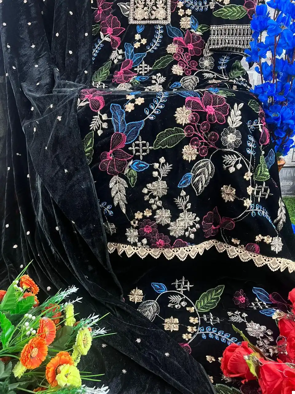 Deepsy Suits Design No 108 Velvet Wholesale Pakistani Winter Salwar Suit - Image 2