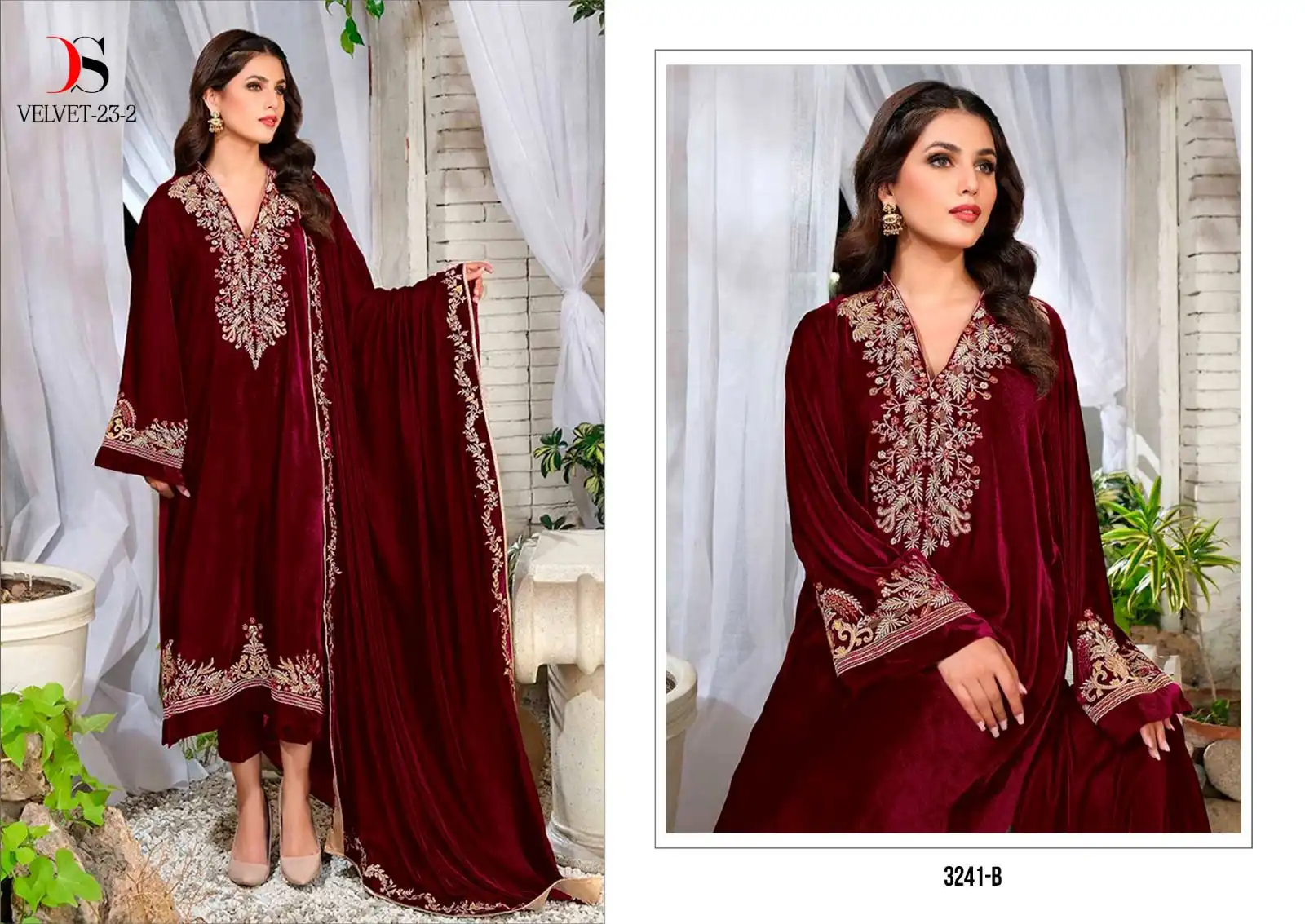 Deepsy Suits Design No 3241 Abc Velvet Wholesale Pakistani Winter Salwar Suit Catalog - Image 2
