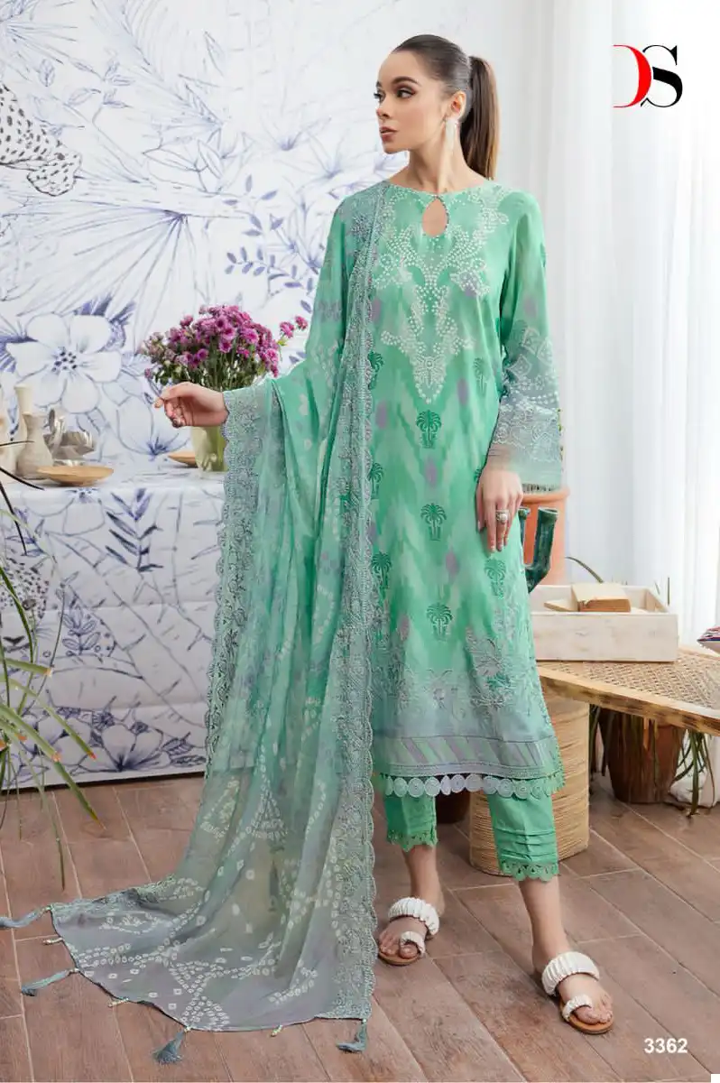 Deepsy Suits Nureh Gardenia 24 Pure Cotton Wholesale Pakistani Salwar Suit Catalog - Image 3