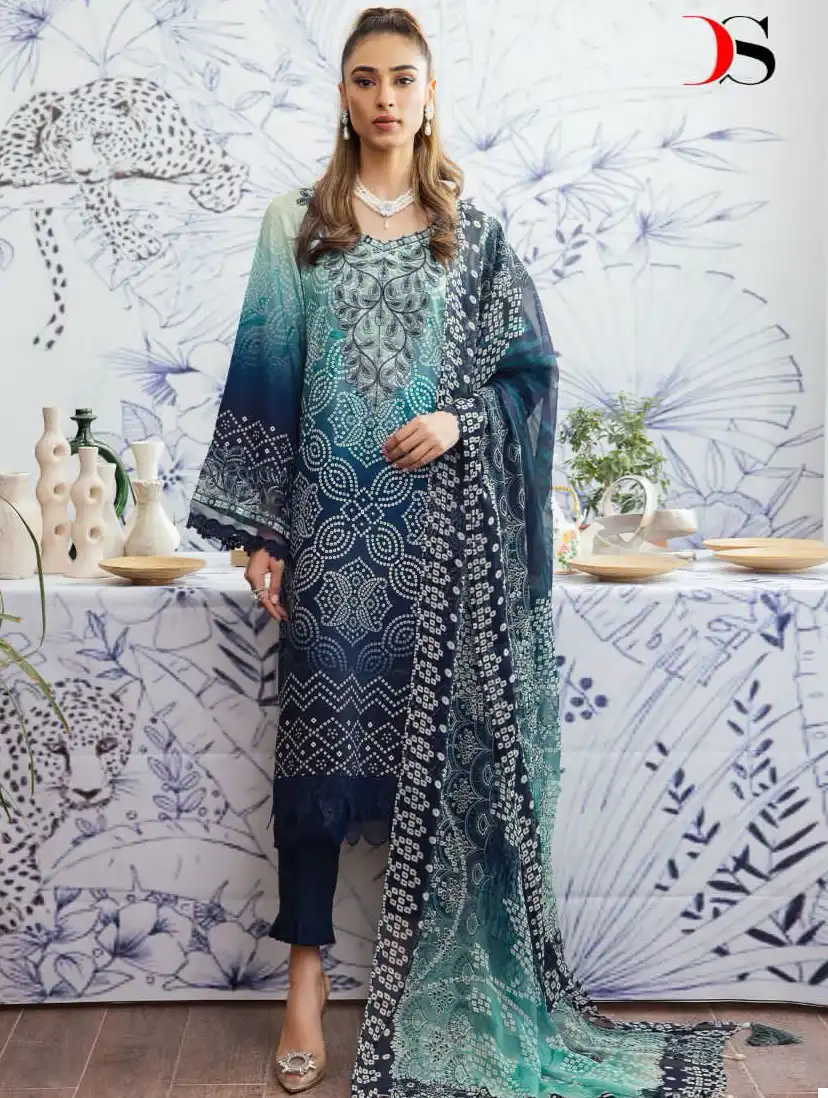 Deepsy Suits Nureh Gardenia 24 Pure Cotton Wholesale Pakistani Salwar Suit Catalog