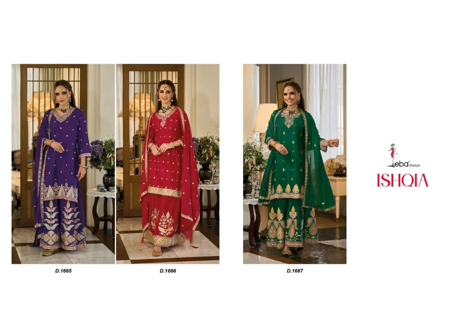 Eba Lifestyle Ishqia Heavy Chinon Wholesale Designer Readymade Salwar Suit Catalog - Image 4