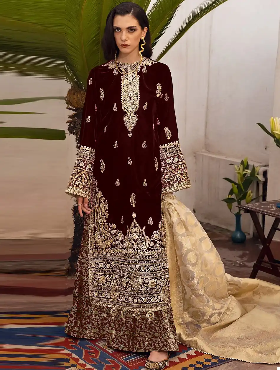Fepic 17016 Velvet Wholesale Pakistani Winter Salwar Suit Catalog