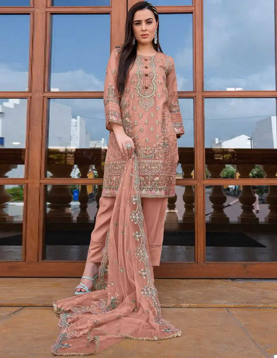 Fepic C 1660 Organza Wholesale Pakistani Salwar Suit Catalog