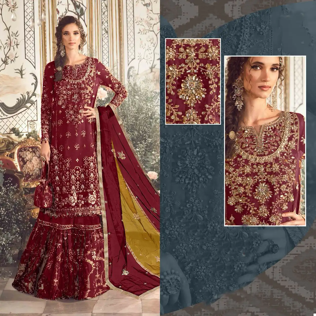 Fepic C 1740 Organza Wholesale Designer Pakistani Salwar Suit Catalog - Image 2