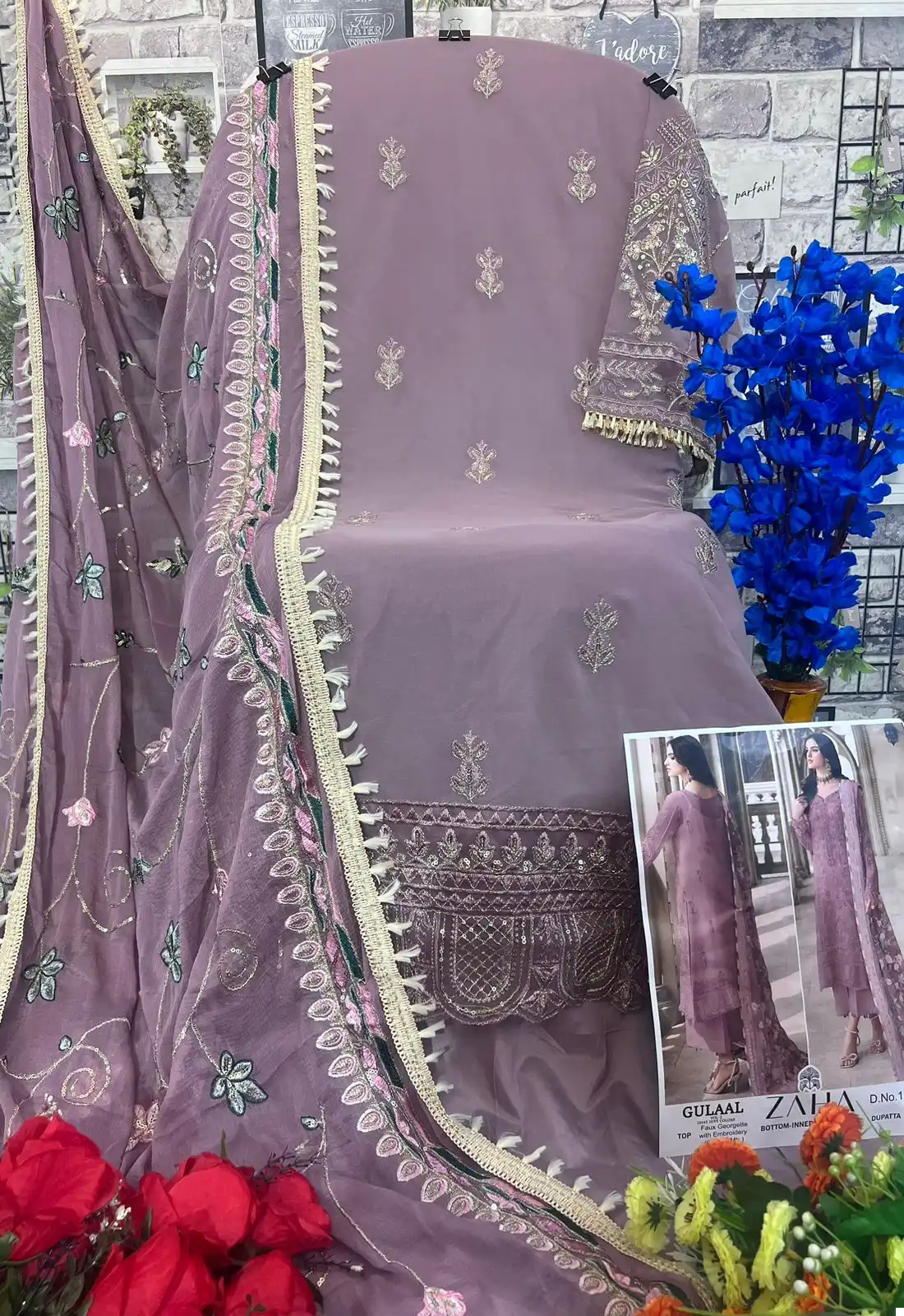 Zaha Gulaal Vol 1 Georgette Wholesale Pakistani Salwar Suit Catalog - Image 10