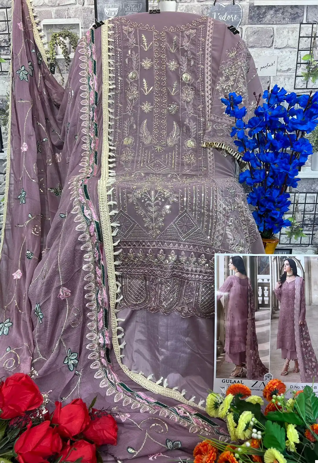 Zaha Gulaal Vol 1 Georgette Wholesale Pakistani Salwar Suit Catalog - Image 8