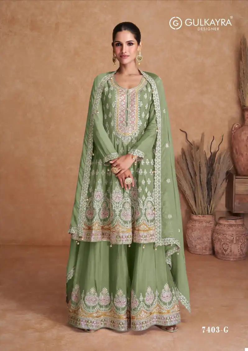 Gulkayra Designer Radhika Real Chinon Wholesale Designer Readymade Salwar Suit Catalog - Image 2