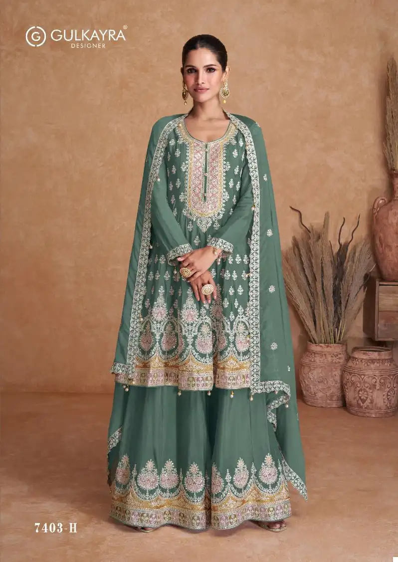 Gulkayra Designer Radhika Real Chinon Wholesale Designer Readymade Salwar Suit Catalog - Image 4