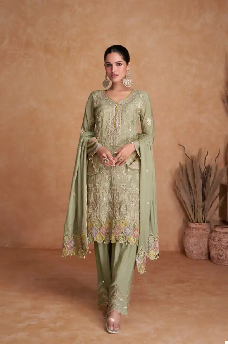 Gulkayra Designer Veeda Real Chinon Wholesale Designer Readymade Salwar Suit Catalog - Image 2