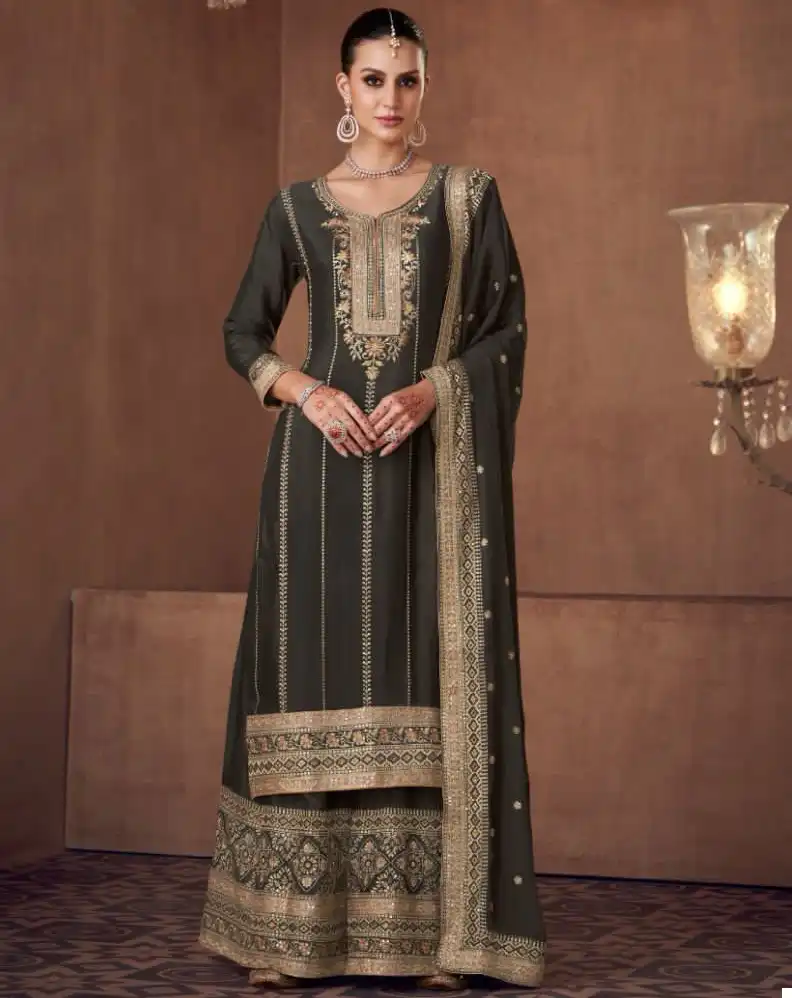 Gulkayra Designer Veeda Real Chinon Wholesale Designer Readymade Salwar Suit Catalog