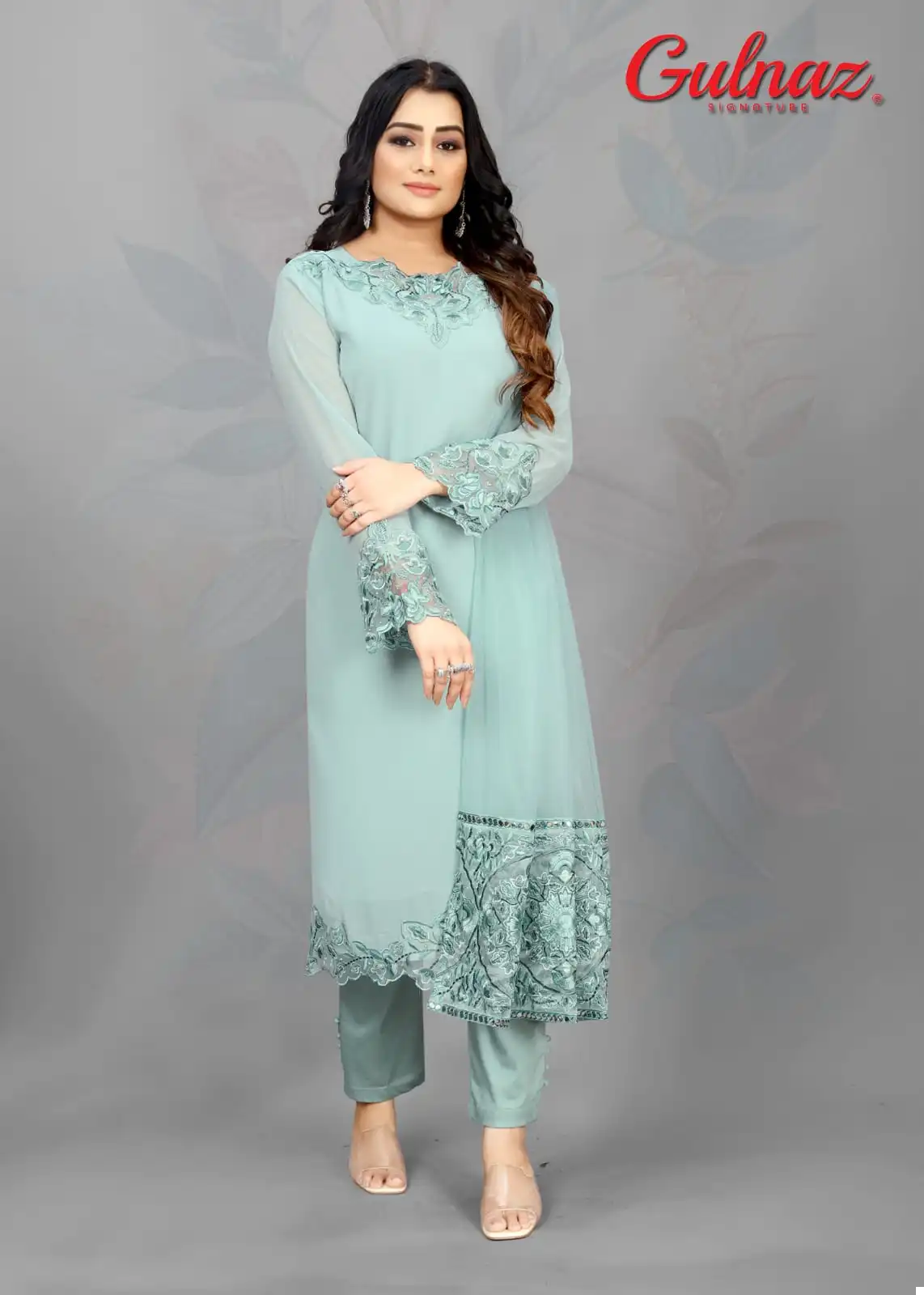 Gulnaz Signature Luxury Pret Formal Wear Collection Pure Heavy Georgette Wholesale Pakistani Readymade Salwar Suit Catalog - Image 2