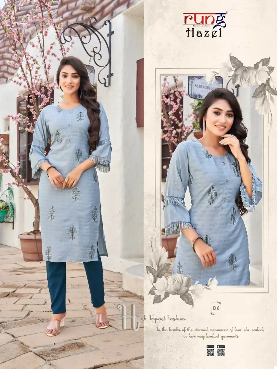 Vardan Ethnic Hazel Heavy Lining Viscose Rayon Wholesale Kurti With Pant Catalog - Image 5