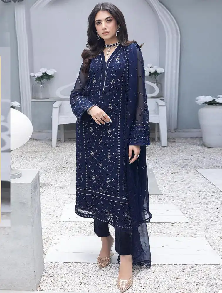 Hoor Tex H-161 Faux Georgette Wholesale Pakistani Salwar Suit Catalog