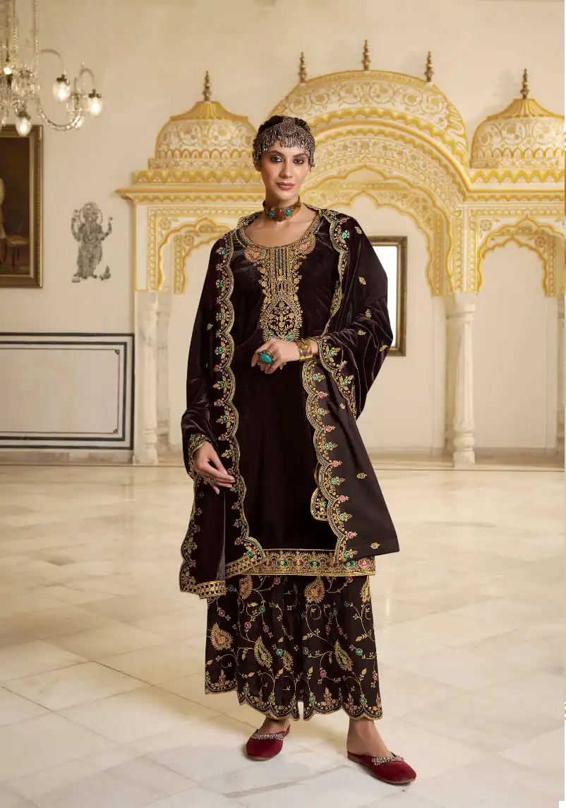 Kala Archana Vol 5 Velvet Wholesale Designer Winter Wear Salwar Suit Catalog - Image 3