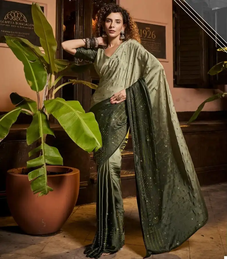 Kalista Bollywood Cinema Satin Georgette Wholesale Fancy Sarees Catalog