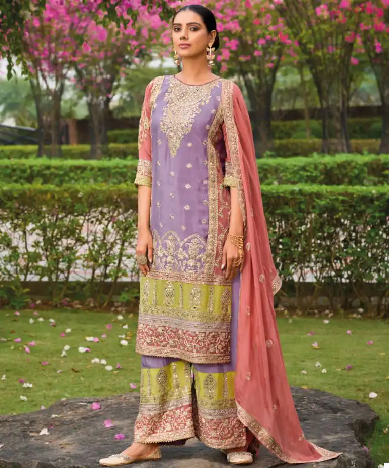Your Choice Galaxy 2 Pure Chinon Wholesale Designer Readymade Salwar Suit Catalog