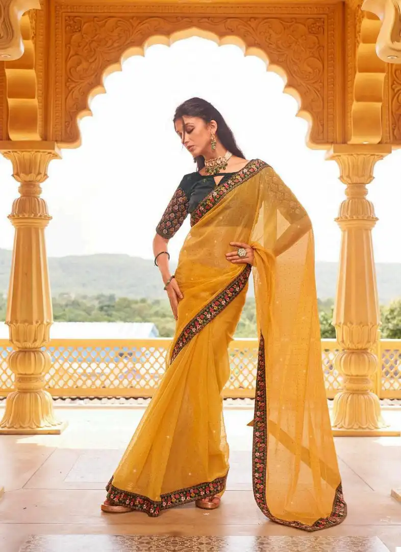 Kalista Jashn Blooming Shimmer Wholesale Fancy Sarees Catalog - Image 2