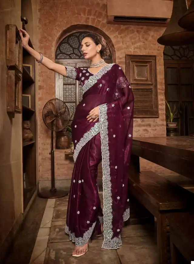 Kalista Mayra Sitara Chiffon Wholesale Fancy Sarees Catalog - Image 2