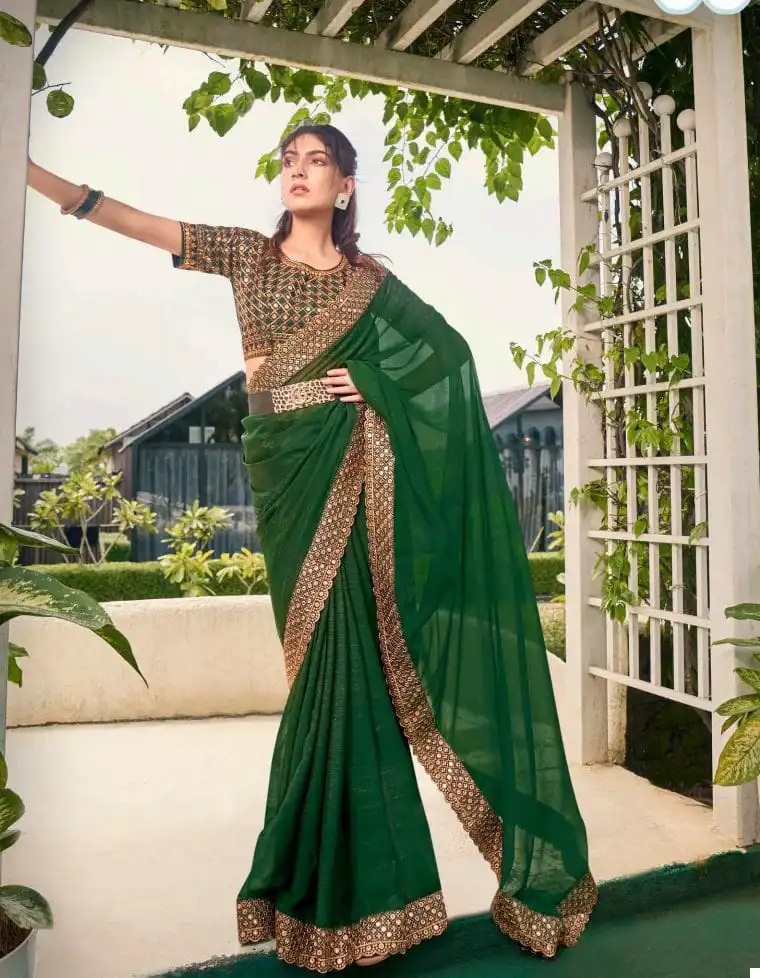 Kalista Super Star Zomato Shimmer Wholesale Fancy Sarees Catalog - Image 3