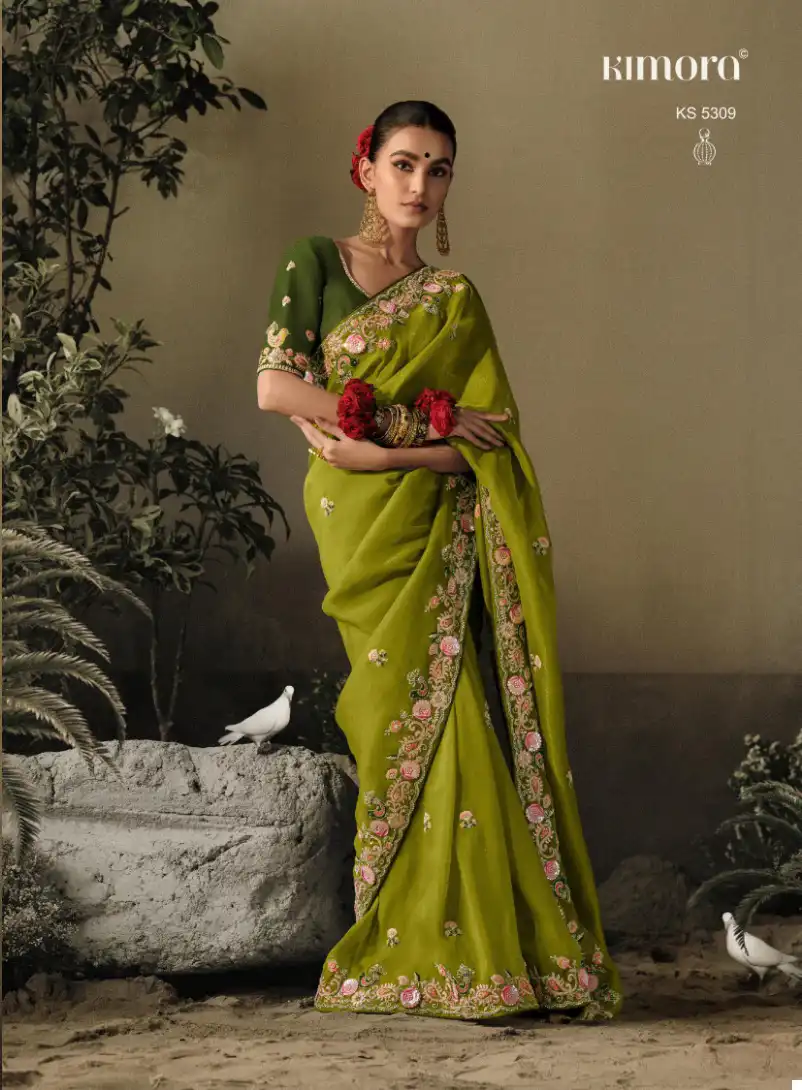 Kimora Saawariya Pure Fancy Wholesale Sarees Catalog — Wholesale Sarees, Kimora wholesale from Surat - Gallery Image 9