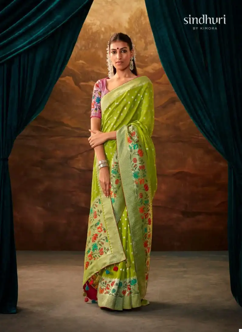Kimora Sakhi Viscose Zari Silk Wholesale Fancy Sarees Catalog — Wholesale Sarees, Kimora wholesale from Surat - Gallery Image 7
