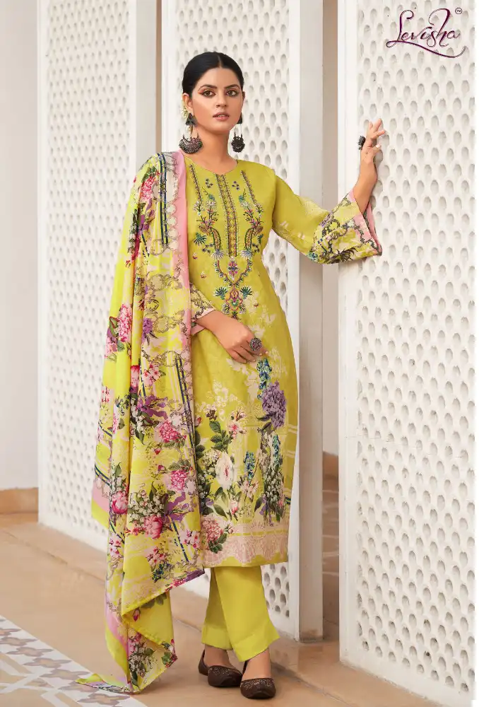 Levisha Lyra Cemric Cotton Pakistani Print Wholesale Pakistani Salwar Suit Catalog - Image 2