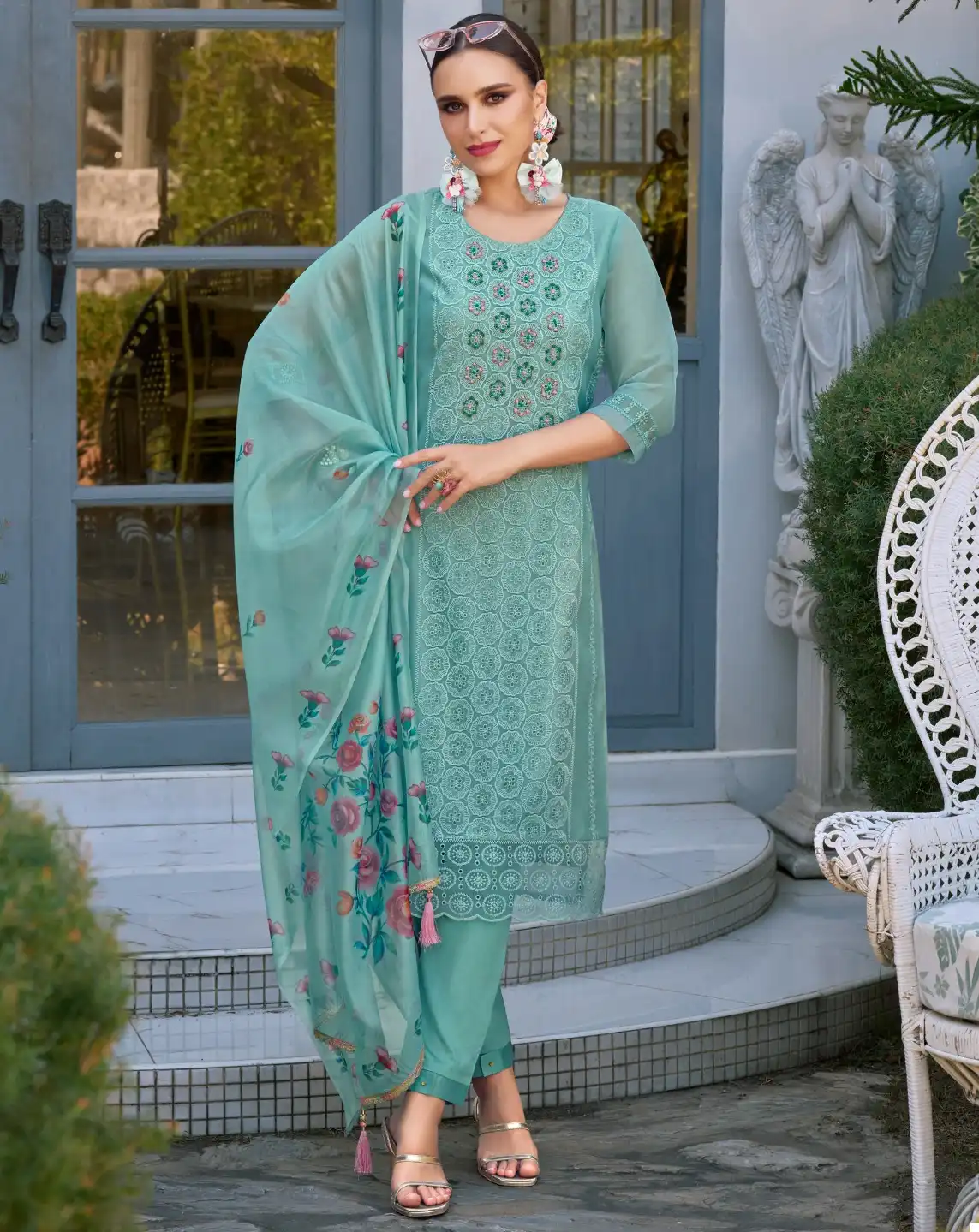 Lily & Lali Chikankari Organza Wholesale Designer Readymade Salwar Suit Catalog