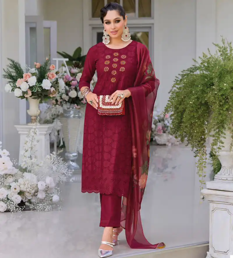 Lily & Lali Karachi Maslin Silk Wholesale Designer Readymade Salwar Suit Catalog