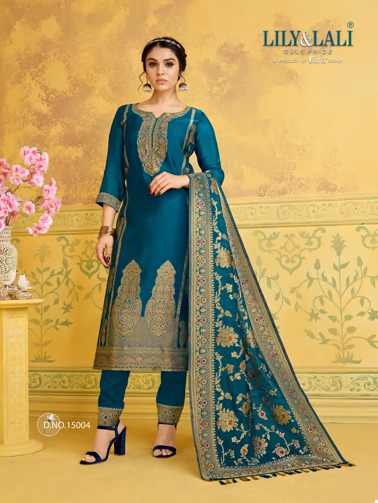 Lily & Lali Silkyness Jacquard Wholesale Designer Readymade Salwar Suit Catalog - Image 3