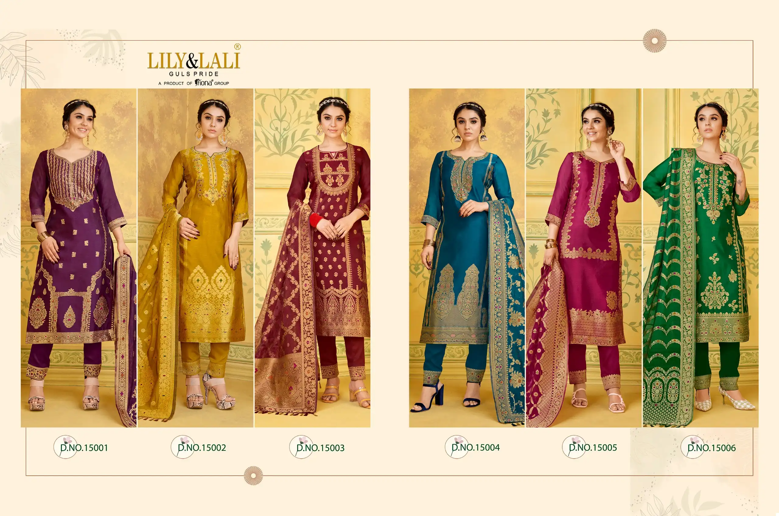 Lily & Lali Silkyness Jacquard Wholesale Designer Readymade Salwar Suit Catalog - Image 6