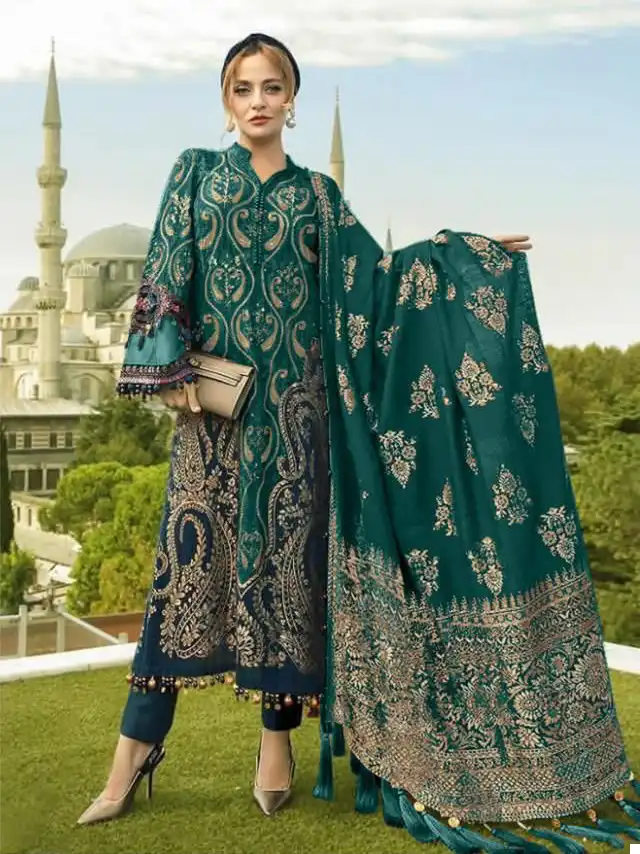 Hazzel Maria B Lawn Collection 071 Pure Cotton Printed Wholesale Pakistani Salwar Suit Catalog - Image 10