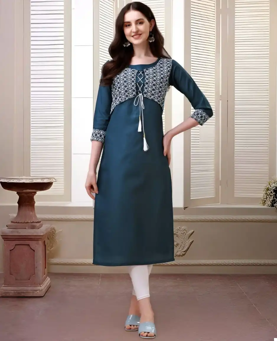 Maan Devi 2 Pure Ruby Cotton Wholesale Fancy Kurtis