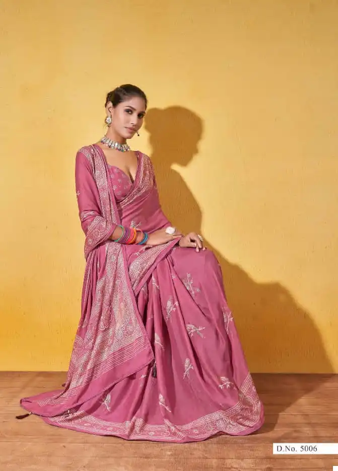 Mahamani Amrita Vol 5 Doll Moss Wholesale Sarees Catalog - Image 2